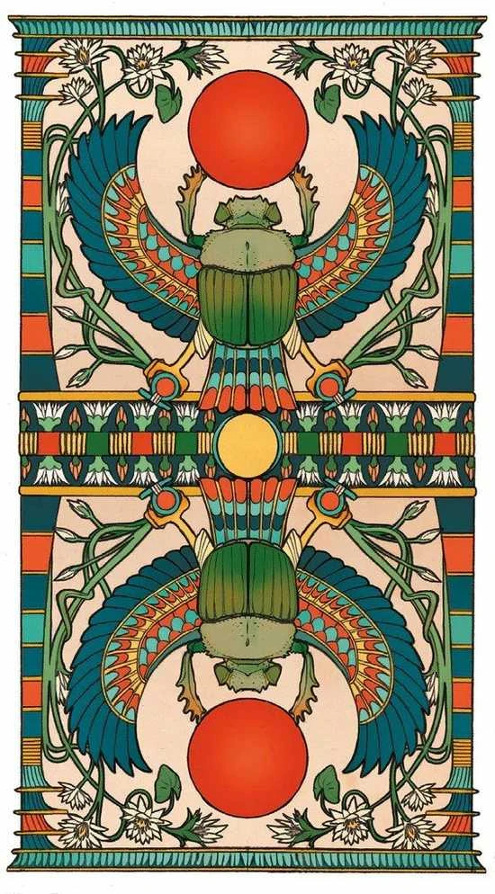 Lo Scarabeo Egyptian Art Nouveau Tarot Kortos