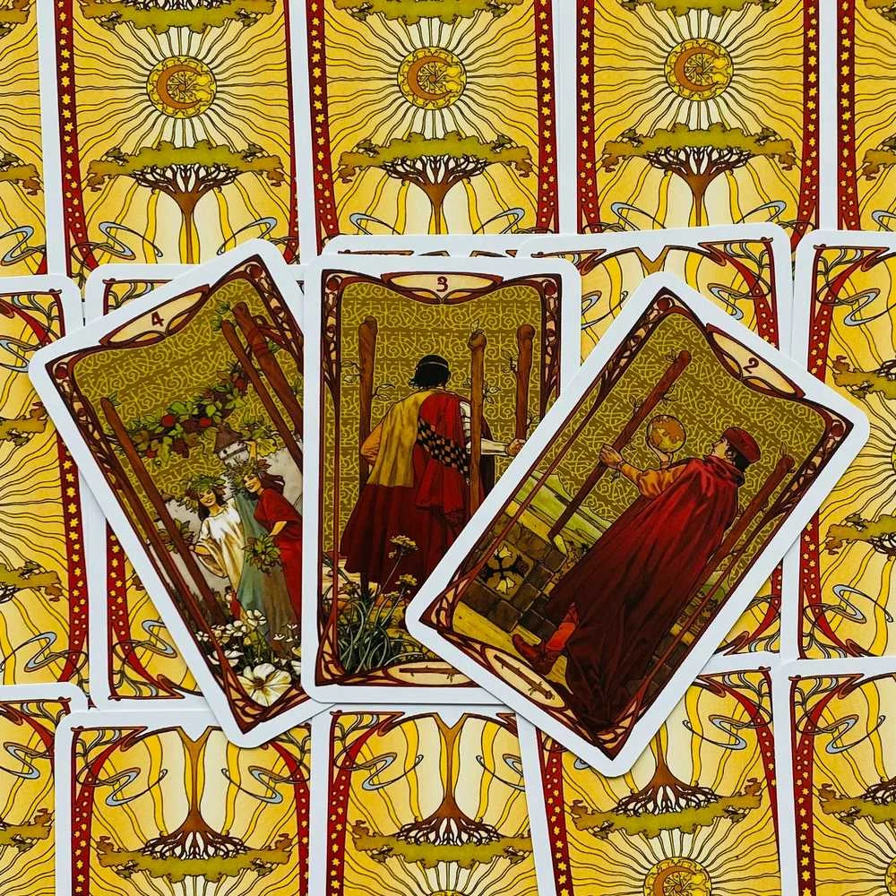 Tarot Mini Kortos Lo Scarabeo Golden Art Nouveau