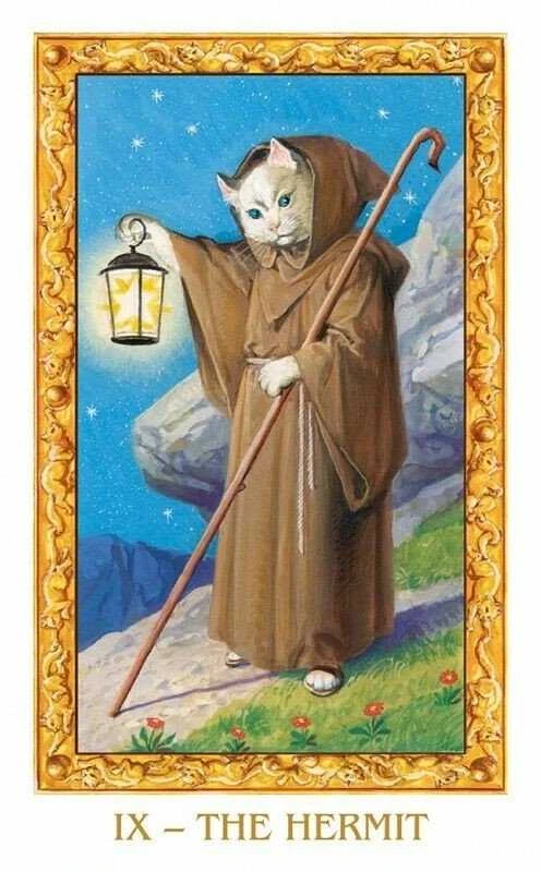 Lo Scarabeo Mini Tarot Of Baltas Cats Taro Kortos