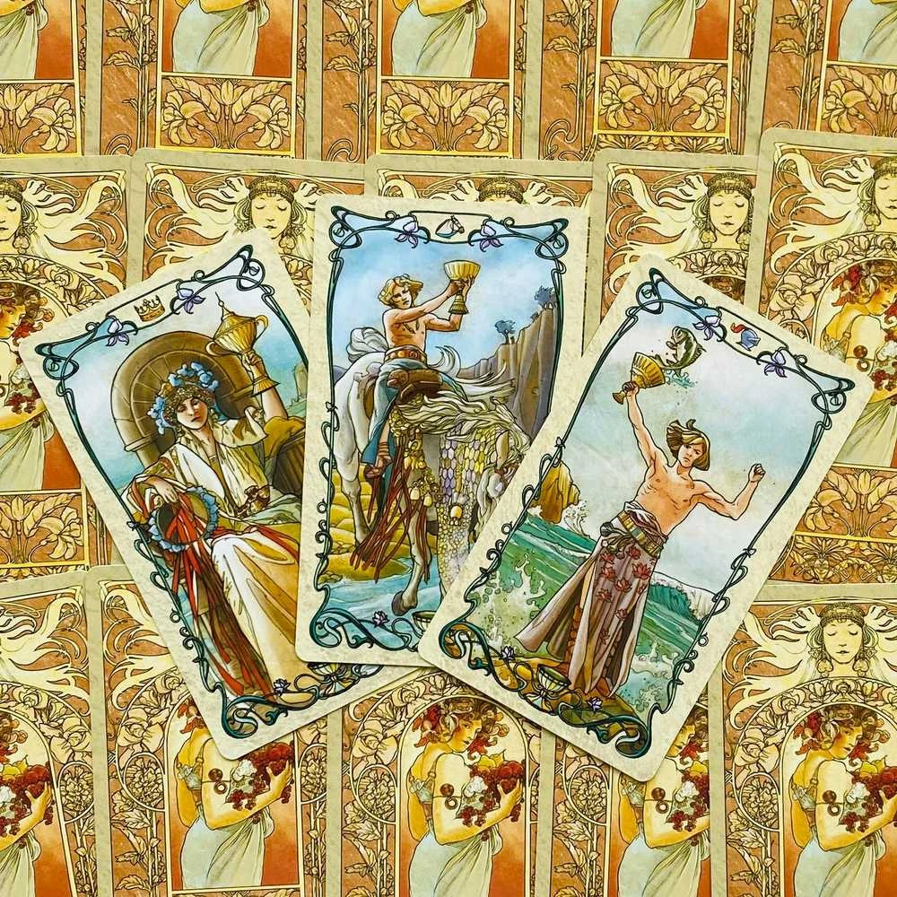 Lo Scarabeo Mucha Tarot Kortos