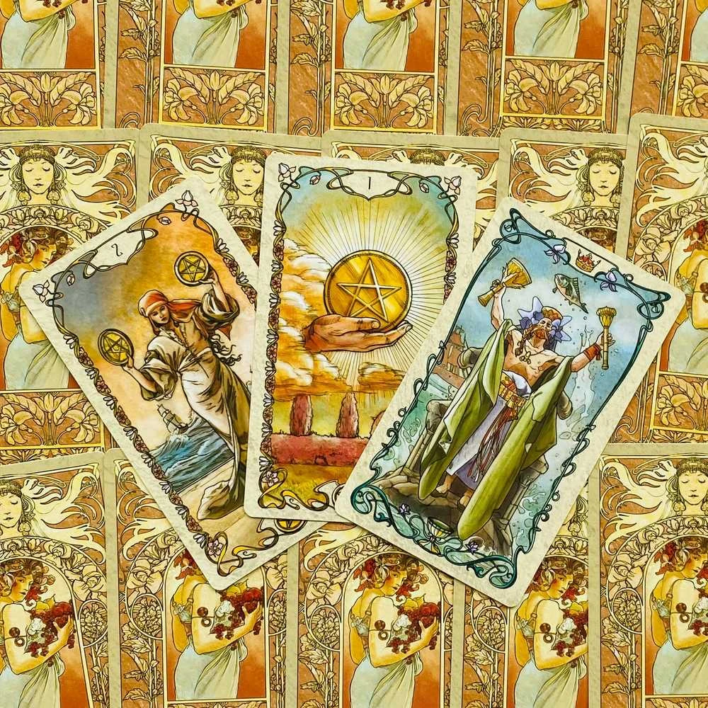 Lo Scarabeo Mucha Tarot Kortos