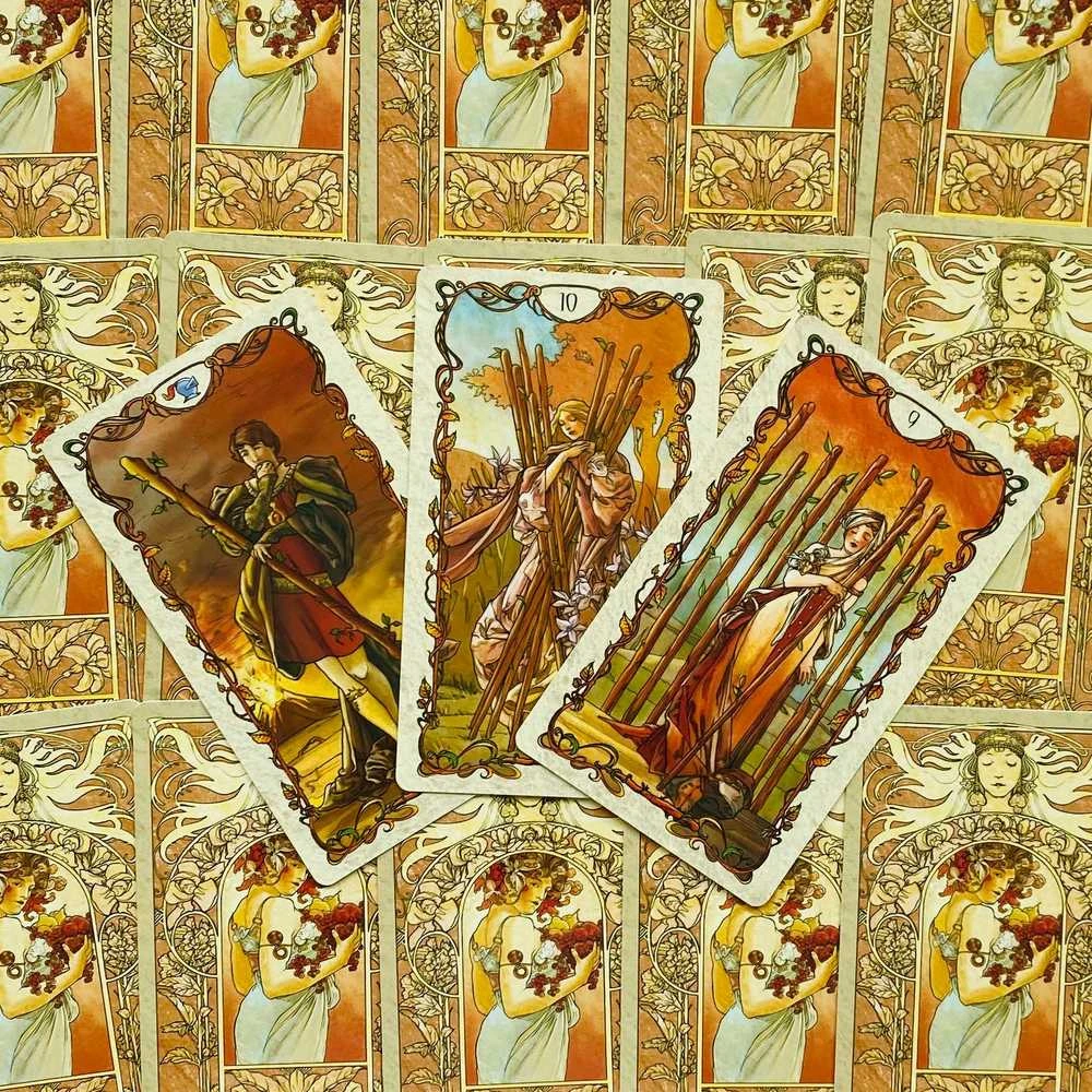 Lo Scarabeo Mucha Tarot Kortos