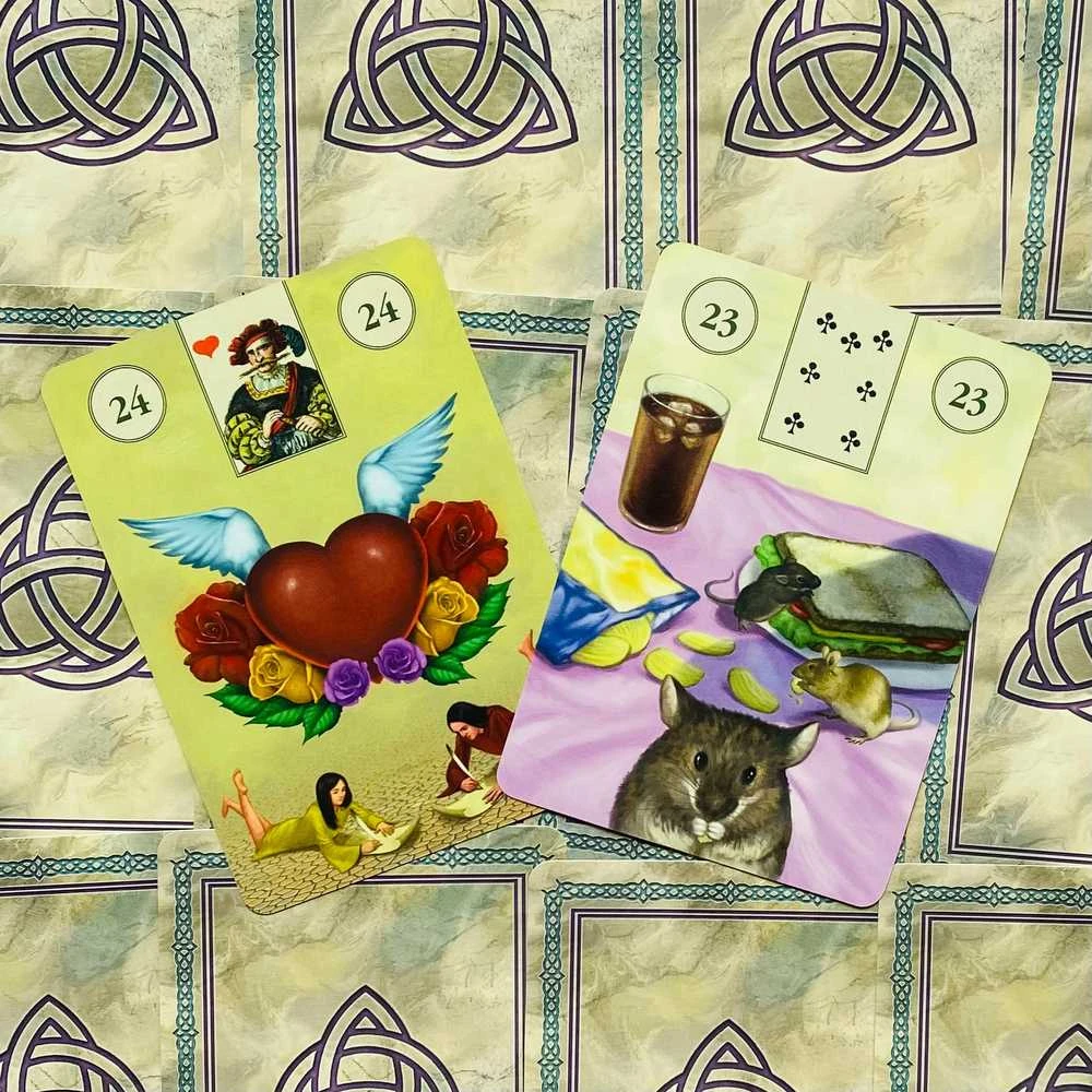 Lo Scarabeo Pagan Lenormand Oracle Kortos
