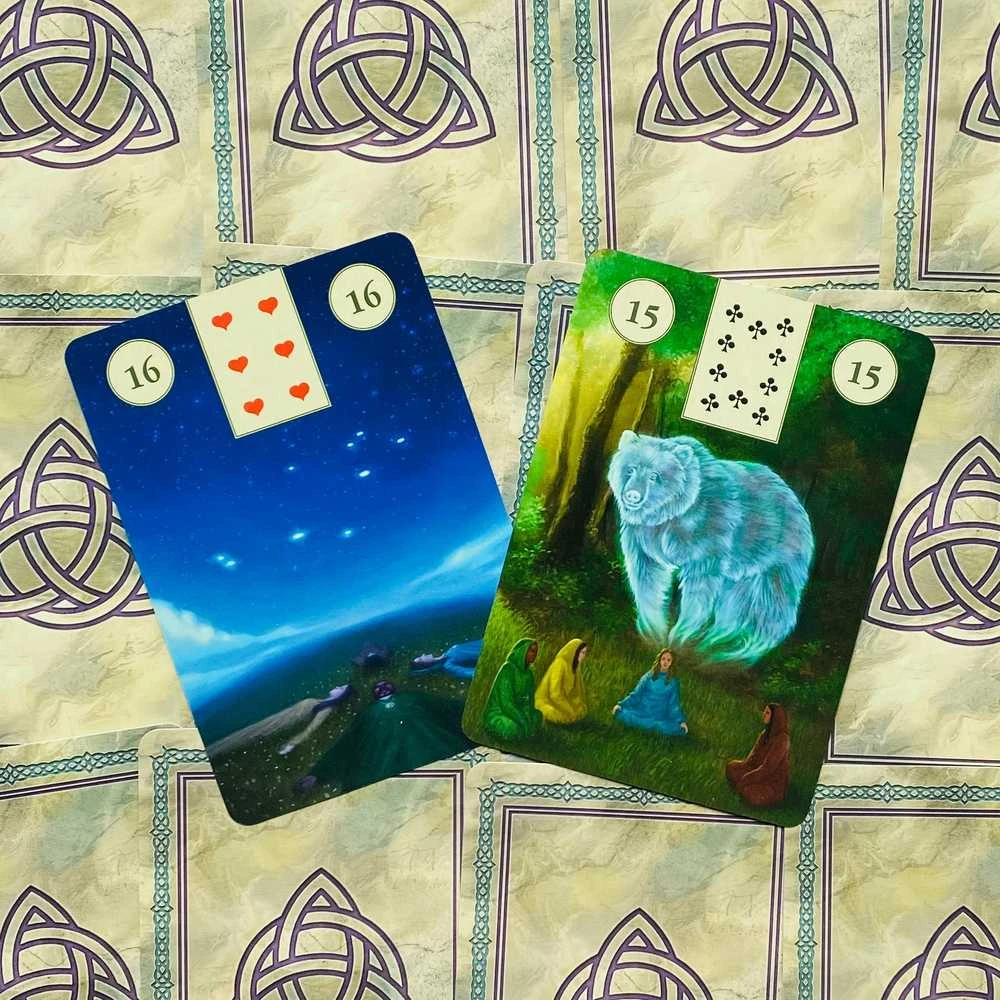Lo Scarabeo Pagan Lenormand Oracle Kortos