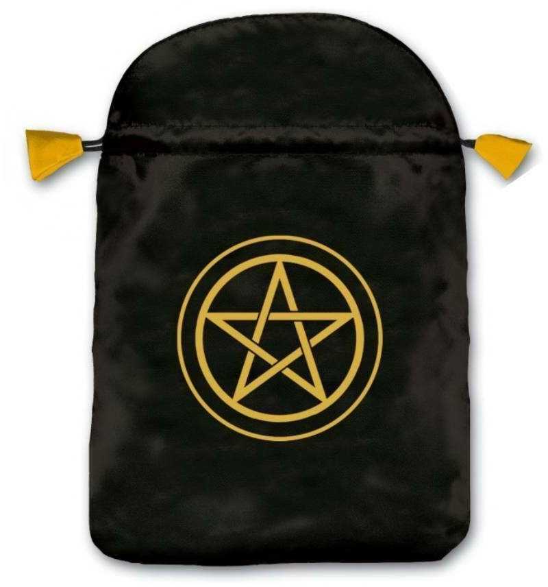 Satininis Juodas Maišelis Kortoms Lo Scarabeo Pentacle