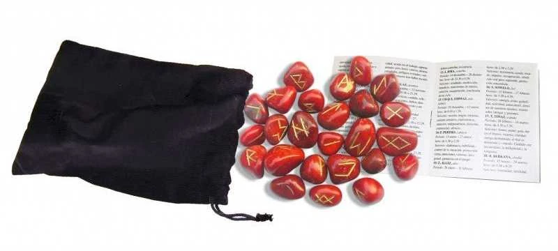 Lo Scarabeo Raudona Jasper Runos