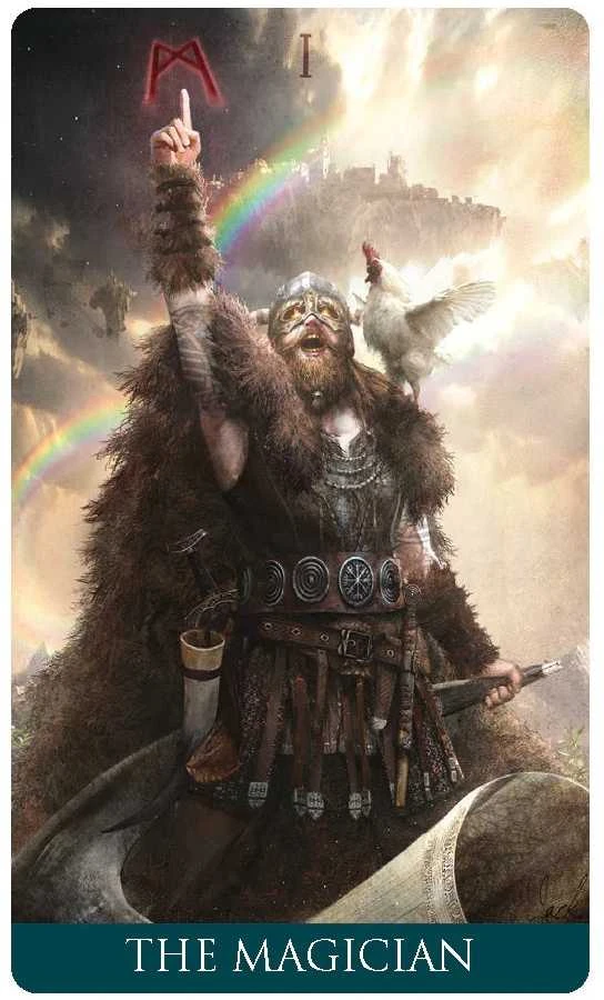 Kortų rinkinys - Runic Tarot Mini (Lo Scarabeo, 78 kortos, daugiakalbis)
