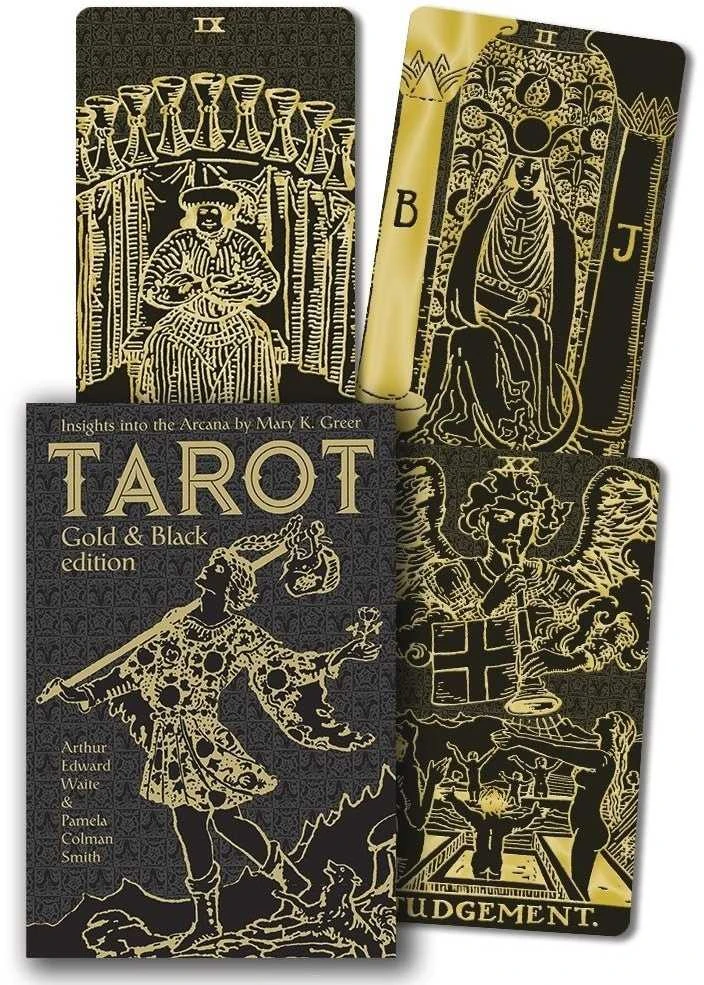 Lo Scarabeo Tarot Gold And Juodas Edition Taro Kortos