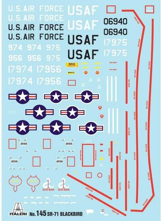 Italeri - Lockheed SR-71 Juodas Bird, 1/72, 0145