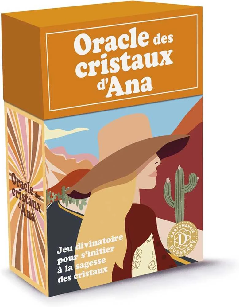 Grimaud Cartomancie Dvasinių Kortų Rinkinys - L’Oracle des Cristaux d’Ana Grimaud 80 Kortelių Pagaminta Prancūzijoje