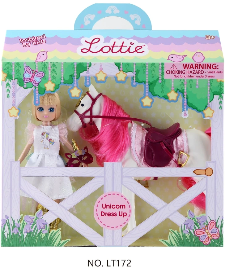 Lottie lėlė Olivija su vienaragiu ir aksesuarais, 18 cm, nuo 3 m.