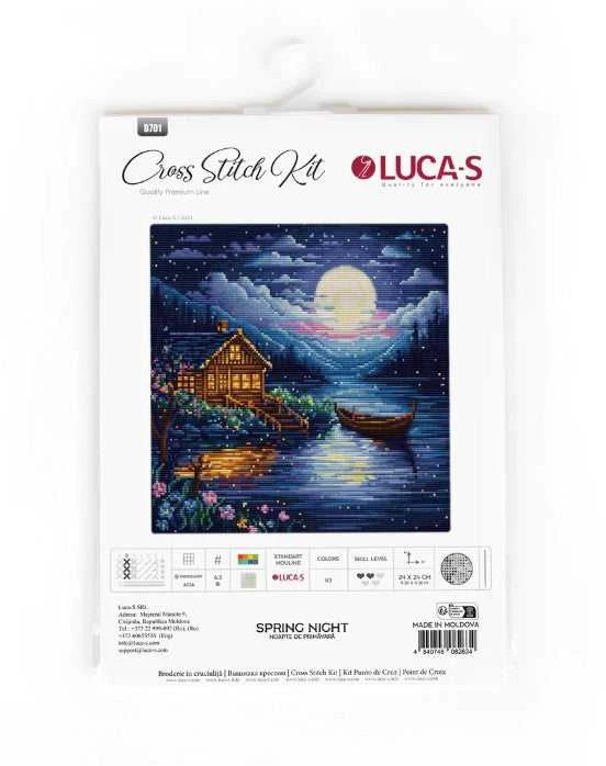 luca S Kryželiu siuvinėjimo rinkinys "Pavasario naktis" 24x24cm SB701