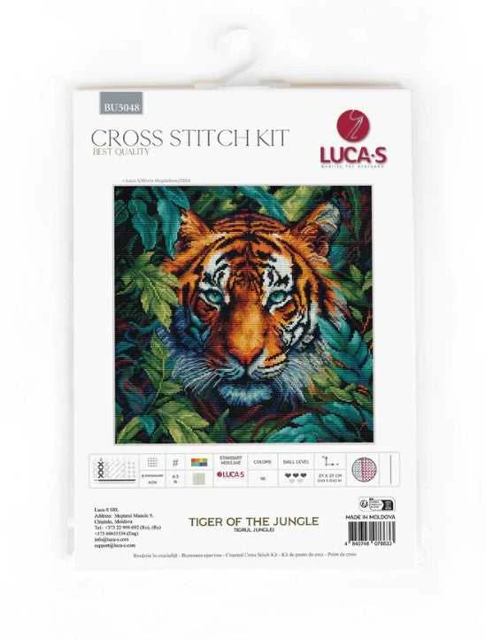 luca S Kryželiu siuvinėjimo rinkinys „Tiger of the Jungle“ 27x27cm SBU5048