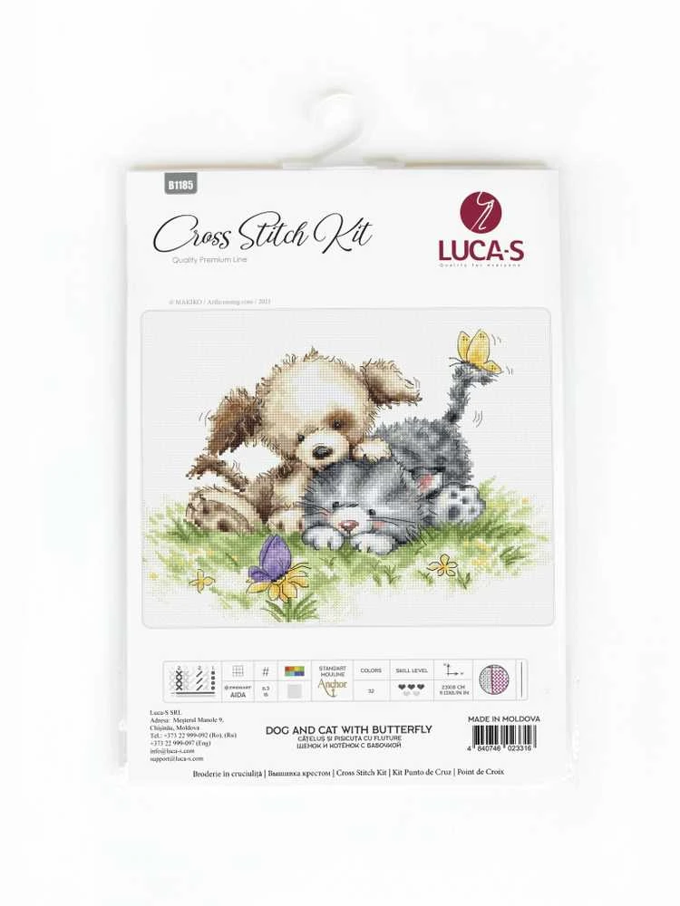 luca S (D) Šuo ir katė su drugeliu SB1185