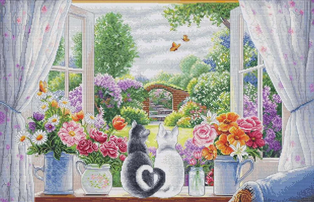 luca S Kryželių siuvinėjimo rinkinys "Sapnų langas" 49 x 32 cm SBU5088