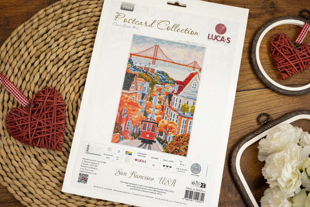 luca S Kryželių siuvinėjimo rinkinys San Franciskas 17,5×26 cm Aida16