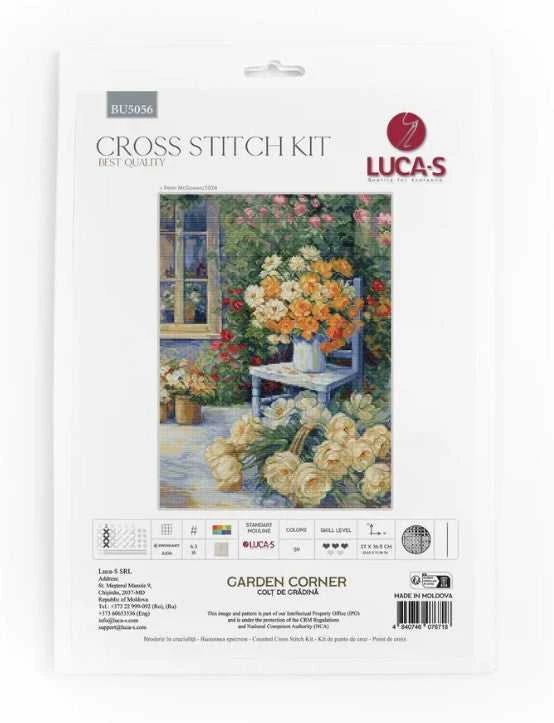 luca S Kryželiu siuvinėjimo rinkinys "Garden Corner" 27x36,5cm SBU5056