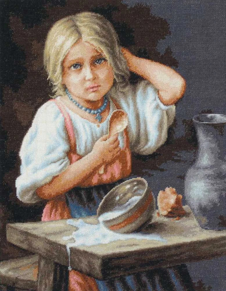 luca S Skaičiuojamas kryželiu rinkinys Valstietė 34x44 cm SB515