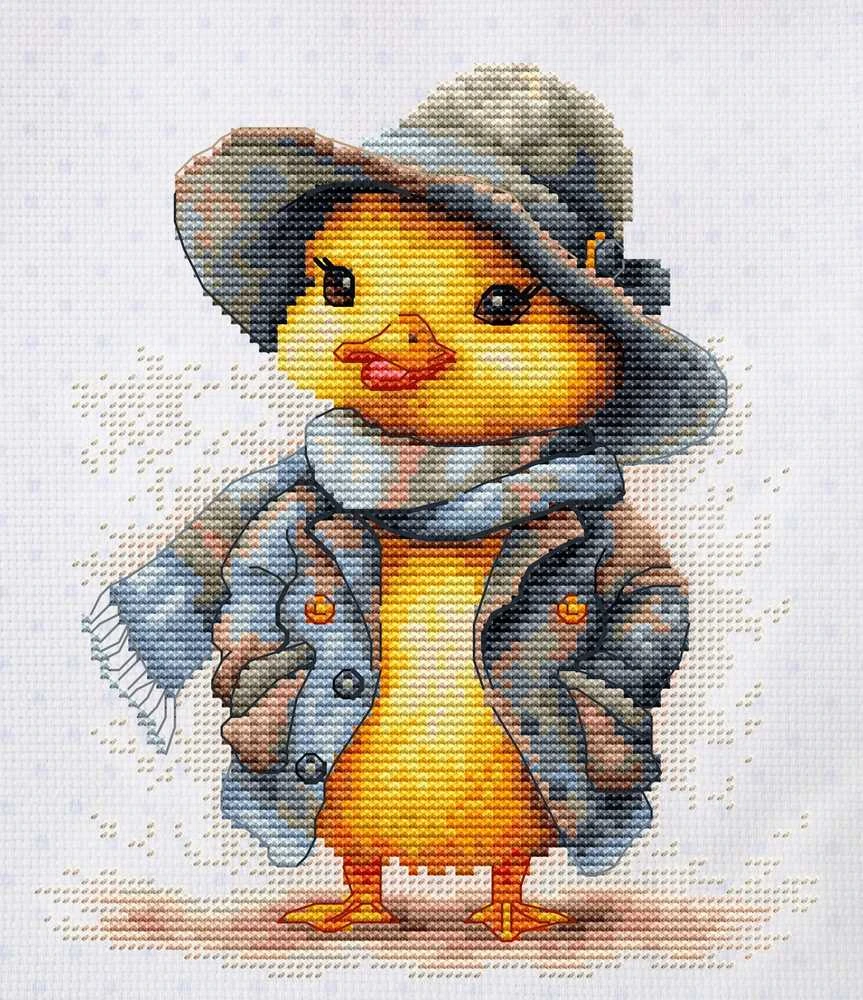 luca S Kryželiu siuvinėjimo rinkinys The Detective Duck 15x18 cm SB1416
