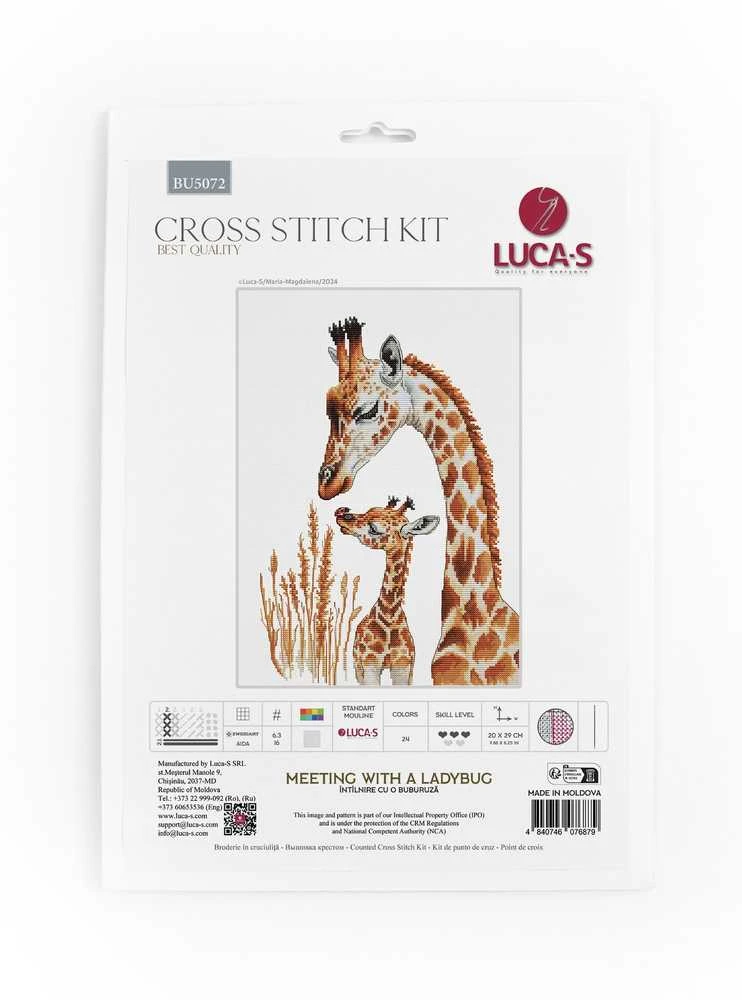 luca S Siūti kryželiu rinkinys "Susitikimas su boružėle" 20 x 29 cm SBU5072