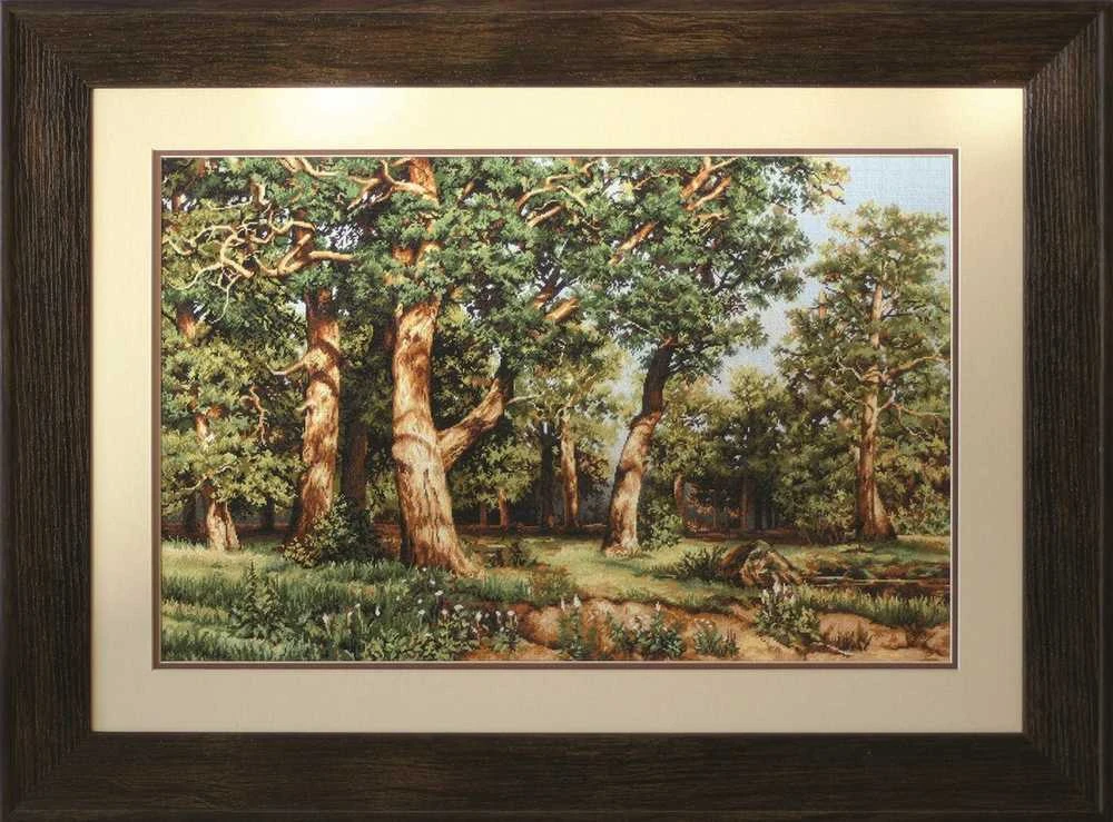 luca S Petit Point rinkinys "Ąžuolų giraitė, I.I. Šiškino reprodukcija" SG476