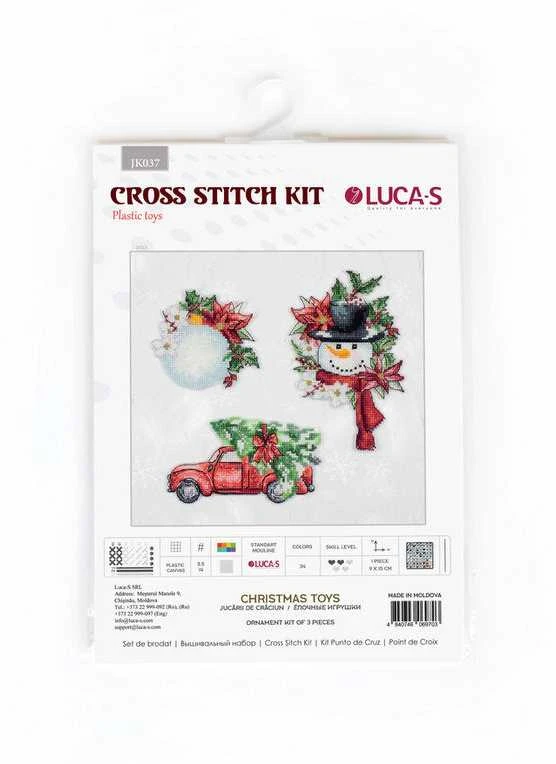 luca S Žaislų kryželiu siuvinėjimo rinkinys Kalėdiniai žaislai SJK037