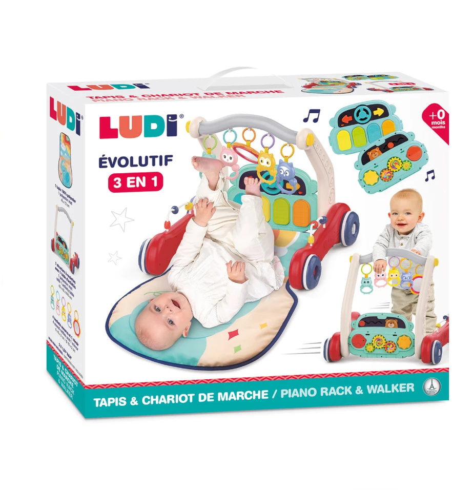 LUDI multifunkcinis kilimėlis-pianinas-vaikštynė, Liūtas 3in1