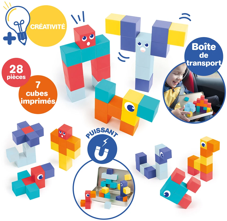 LUDI magnetinis konstruktorius Kubeliai kelioninis formatas
