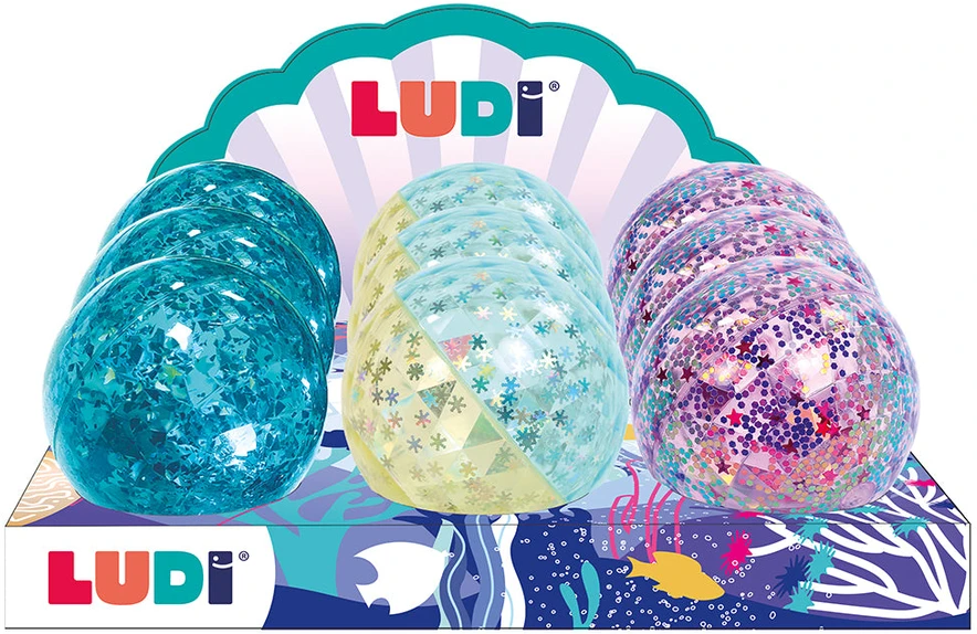 LUDI sensorinis kamuoliukas su blizgučiais 1 vnt.