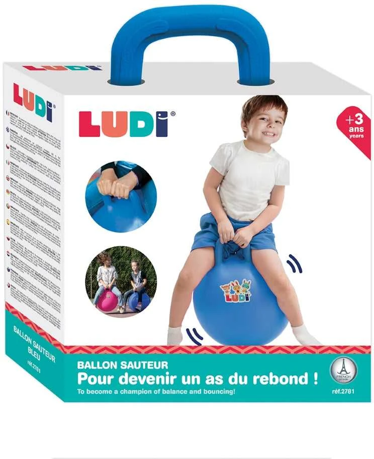 LUDI šokinėjimo kamuolys, mėlynas 45 cm