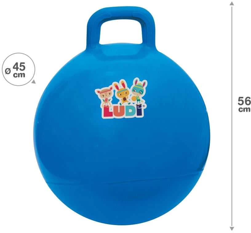 LUDI šokinėjimo kamuolys, mėlynas 45 cm