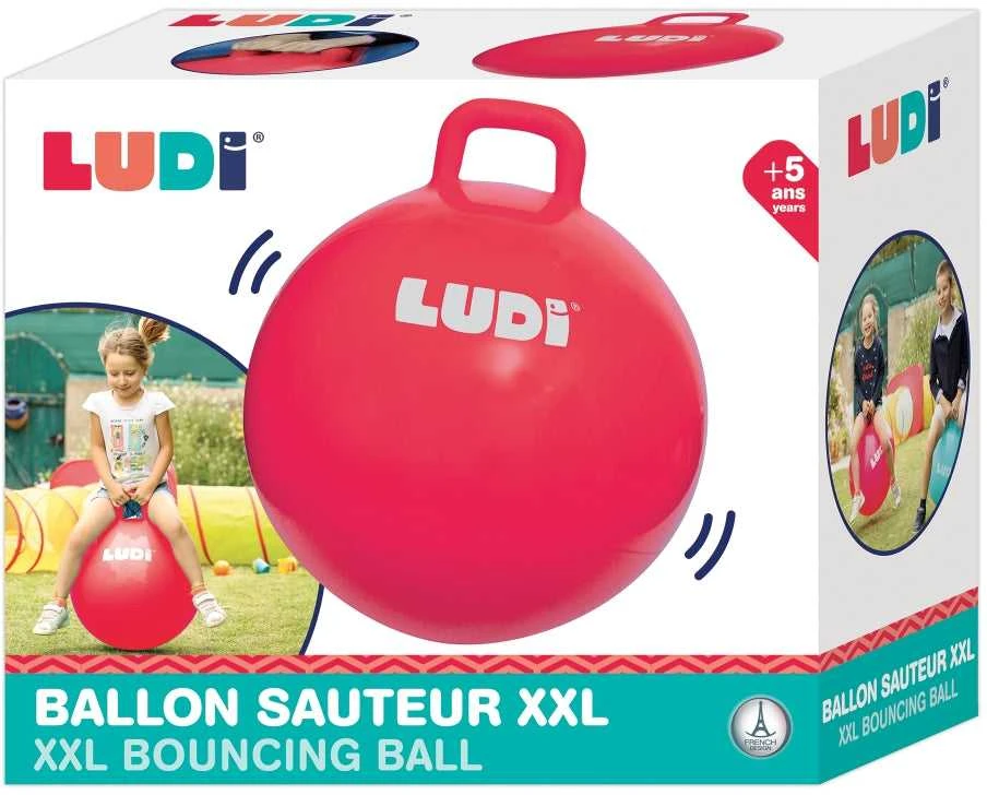 LUDI šokinėjimo kamuolys, raudonas 55 cm