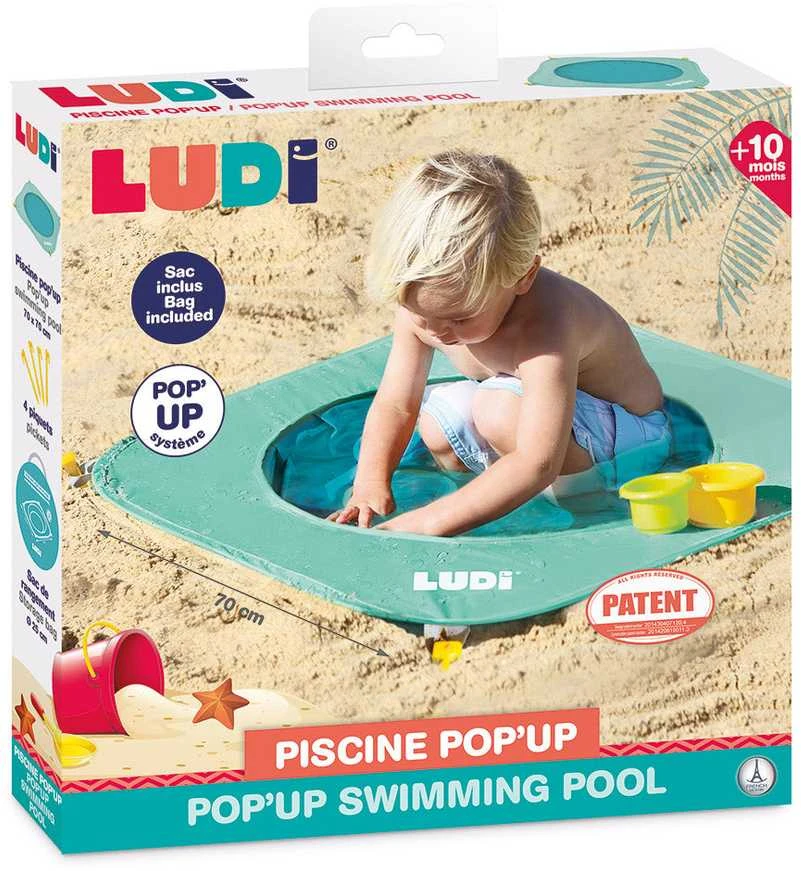 LUDI basienas, išskleidžiamas, žalias