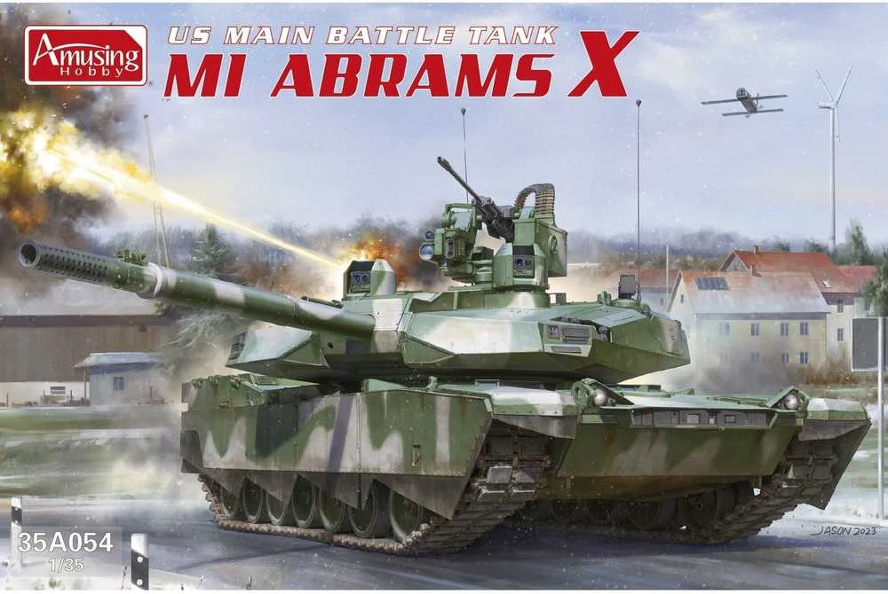 M1 Abrams X tanko prototipas 1/35 plastikinis modelis Amusing Hobby