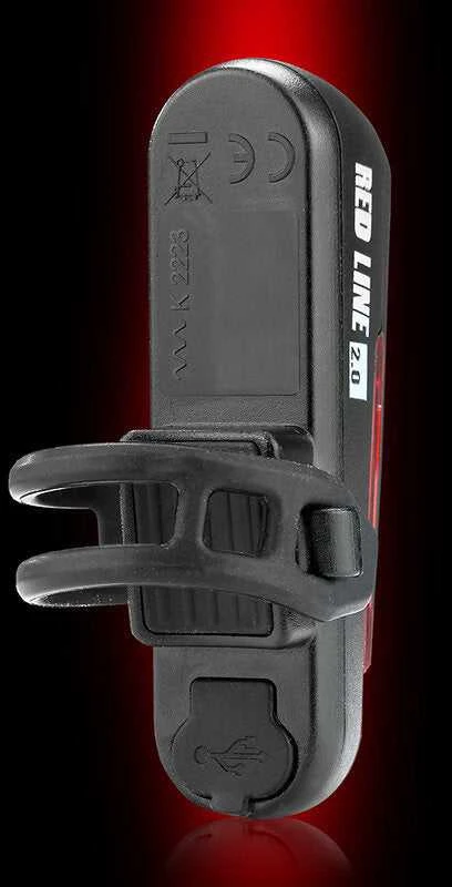 Mactronic 20lm įkraunamas galinis dviračio žibintas Raudona Line 2.0 ABR0051