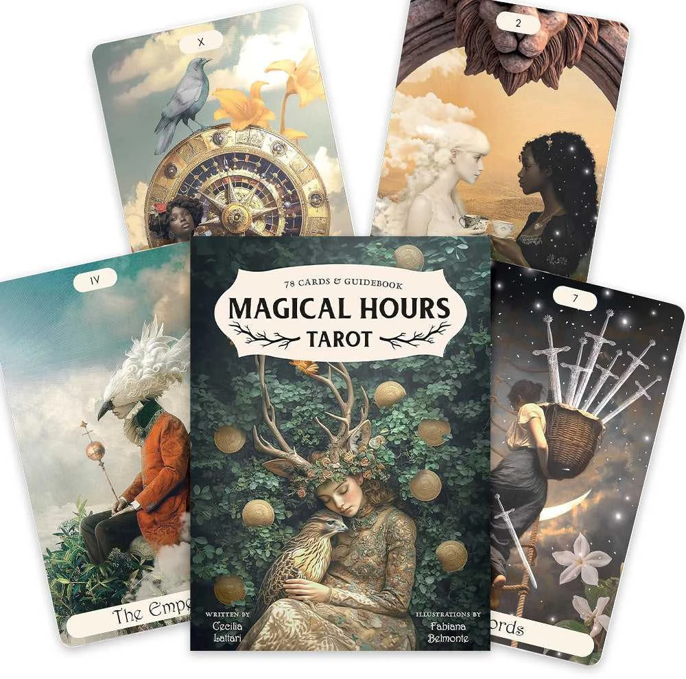 Us Games Systems Taro kortos - Magiškos Valandos Tarot 78 Kortų su Gidu 12x16.2x5.8 cm