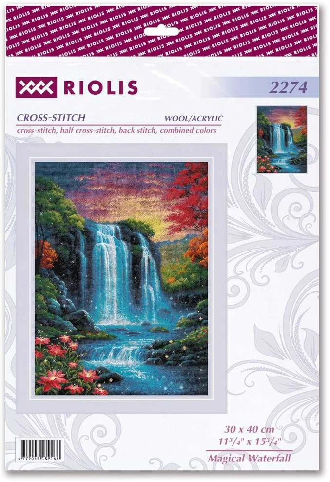 Riolis Kryželių rinkinys "Magical Waterfall" 30x40 cm SR2274