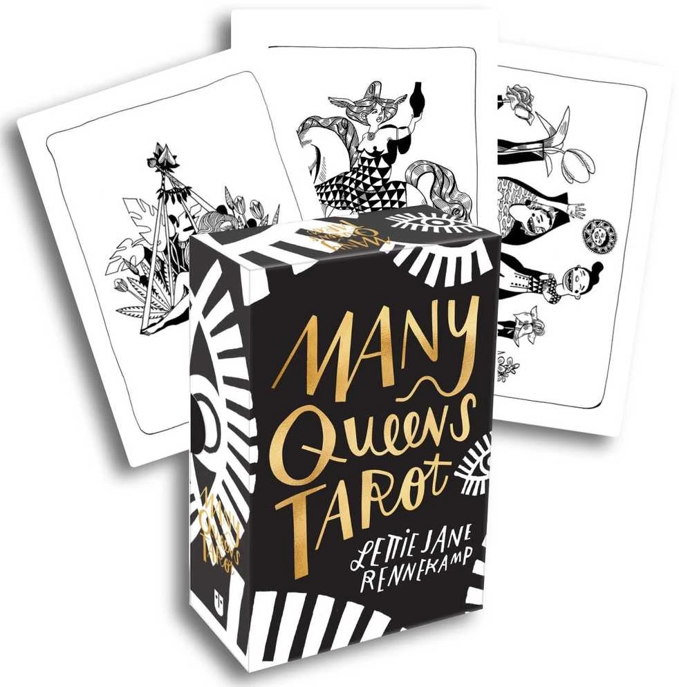 Andrews Mcmeel Publishing Taro kortų rinkinys - Many Queens Taro 78 Kortų Iliustruotas Gidas 14x10.2x4 cm