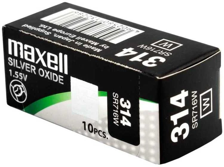 Baterija - Maxell 314 SR716W 1.55V sidabro oksidas 10 vnt.