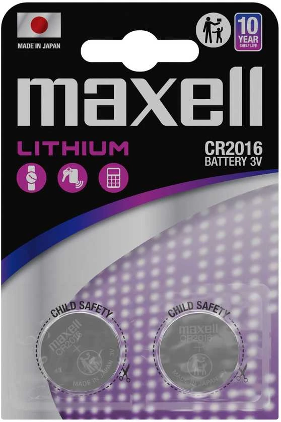 Maxell CR2016 3V tabletinės baterijos pakuotė