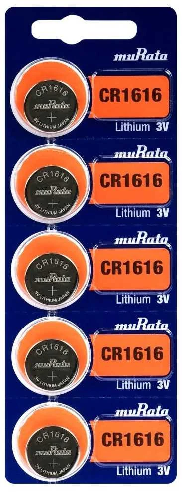 Maxell Murata CR1616 3V ličio monetinės baterijos laikrodžiams, 5 vnt.