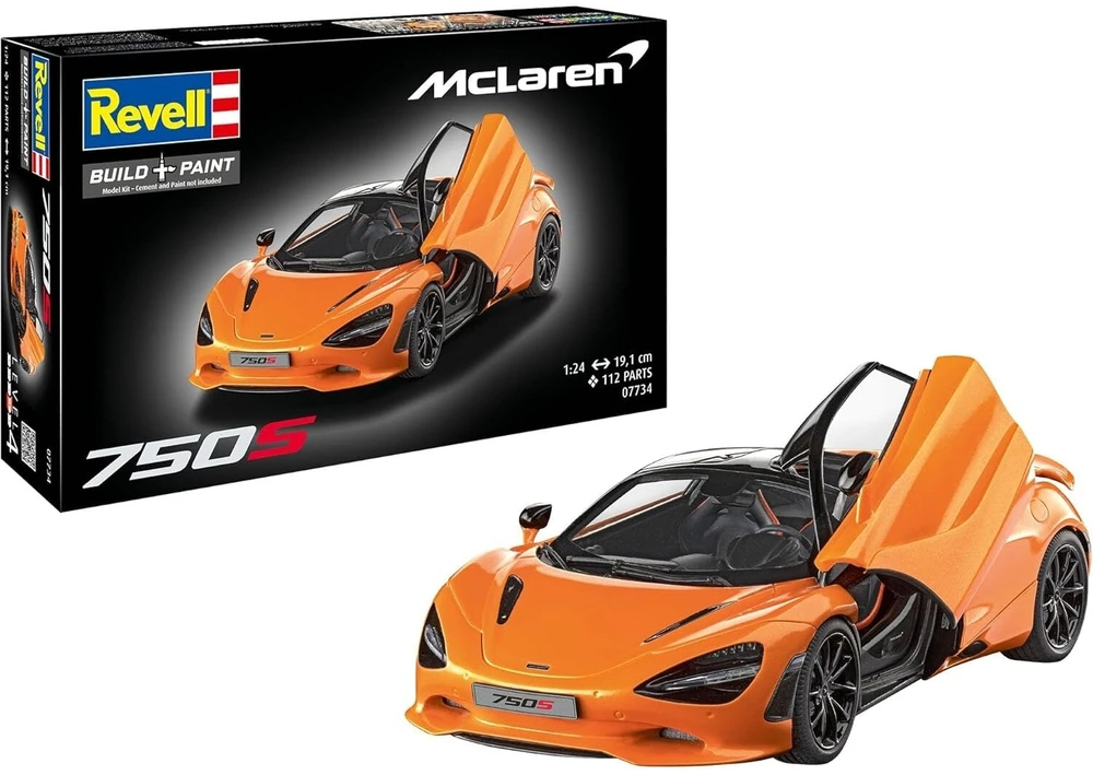 McLaren 750S plastikinis surenkamas modelis 1:24 su lipdukais Revell