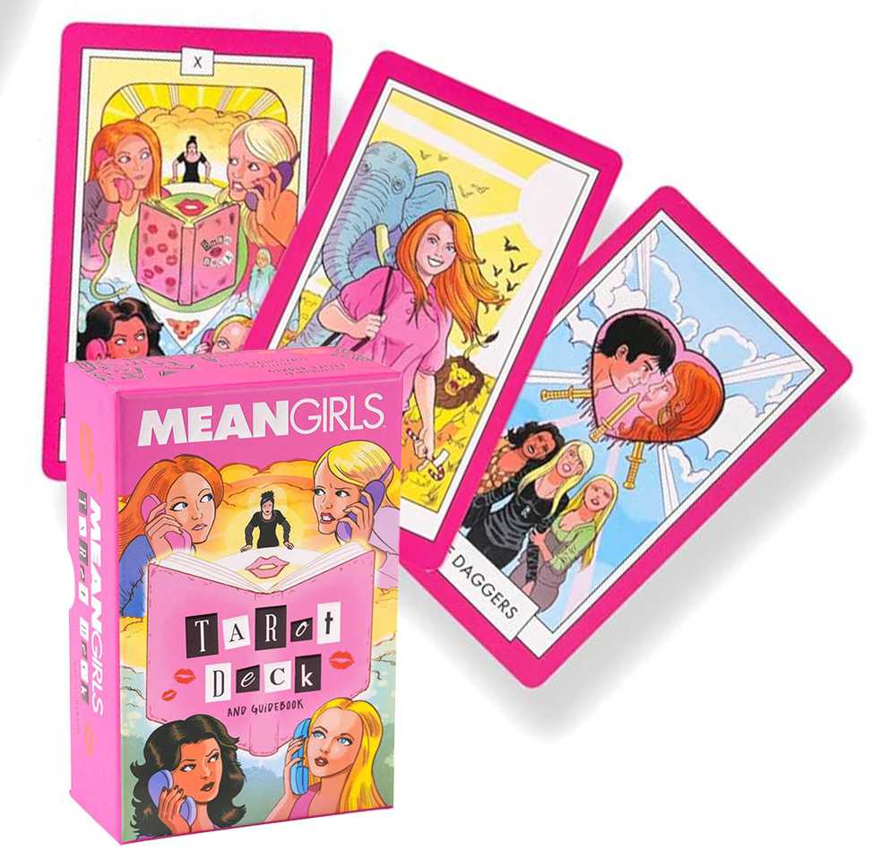 KNYGA Insight Editions Ikoniška Mean Girls taro kaladė – 78 kortos, iliustruotas vadovas