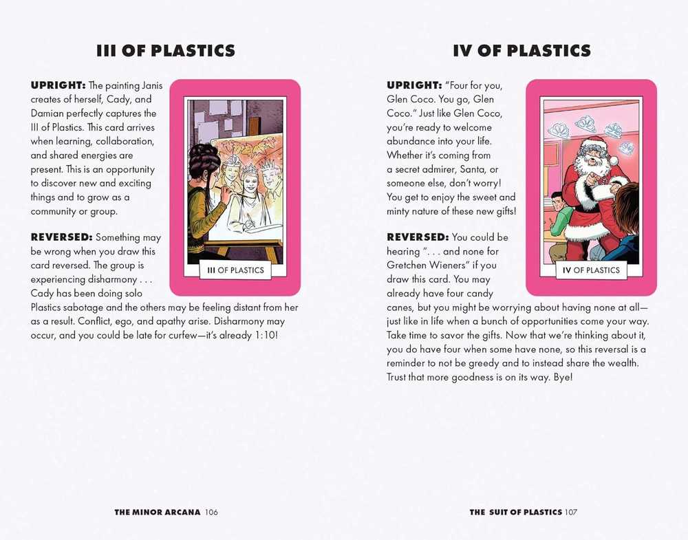KNYGA Insight Editions Ikoniška Mean Girls taro kaladė – 78 kortos, iliustruotas vadovas