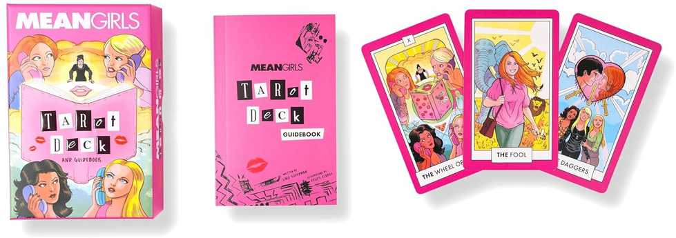 KNYGA Insight Editions Ikoniška Mean Girls taro kaladė – 78 kortos, iliustruotas vadovas