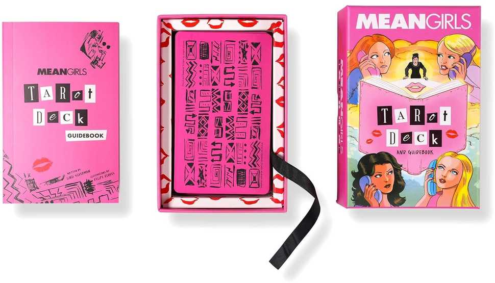 KNYGA Insight Editions Ikoniška Mean Girls taro kaladė – 78 kortos, iliustruotas vadovas