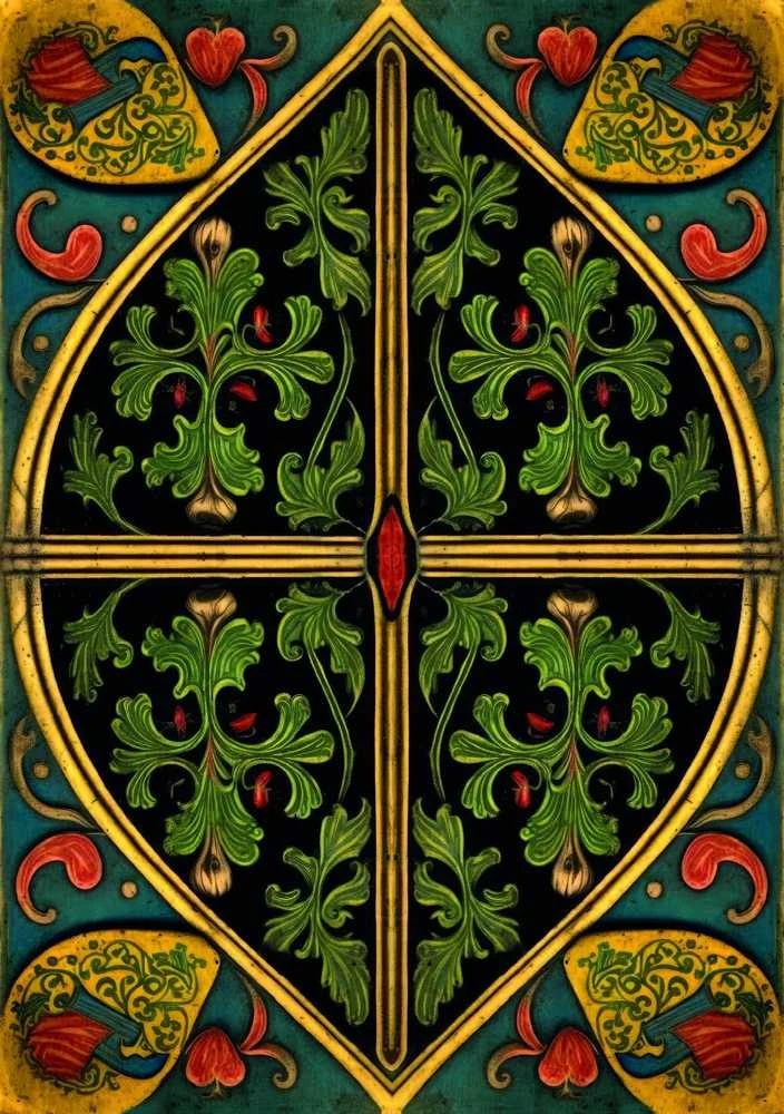 Lo Scarabeo Orakulo kortų rinkinys - Viduramžių Lenormand 36 Kortų su Gido Knyga 88 x 125 mm