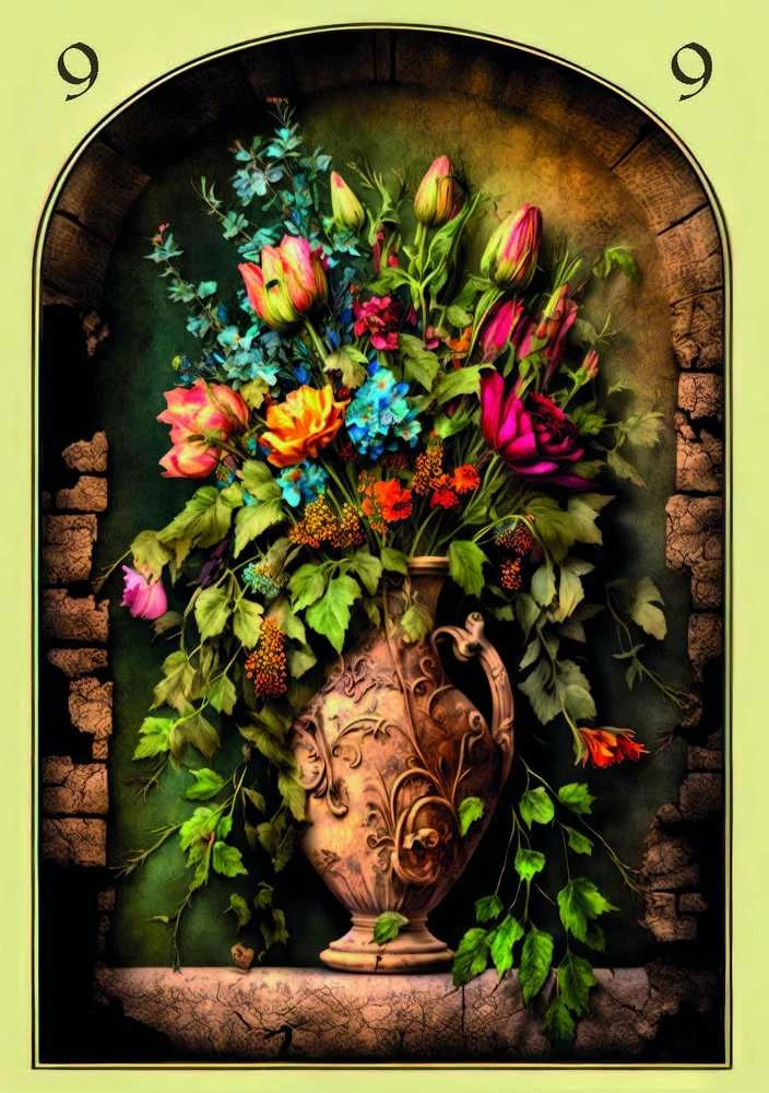 Lo Scarabeo Orakulo kortų rinkinys - Viduramžių Lenormand 36 Kortų su Gido Knyga 88 x 125 mm