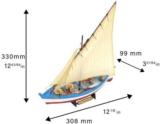 Medinis žvejybinio laivo La Provençale rinkinys 1:20 – Artesania Latina
