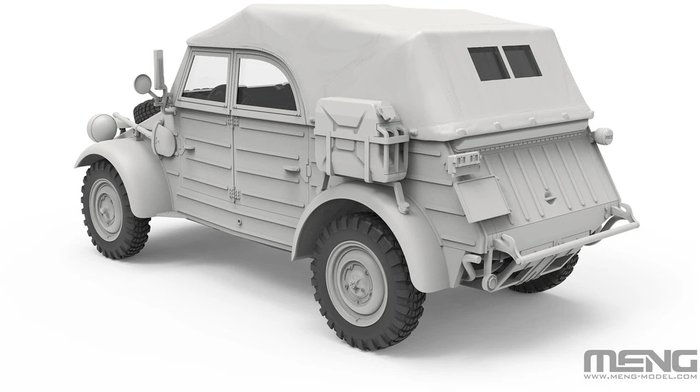 Meng Model 1:35 Volkswagen Kübelwagen Type 82 vokiečių karinis modelis (Rytų frontas)
